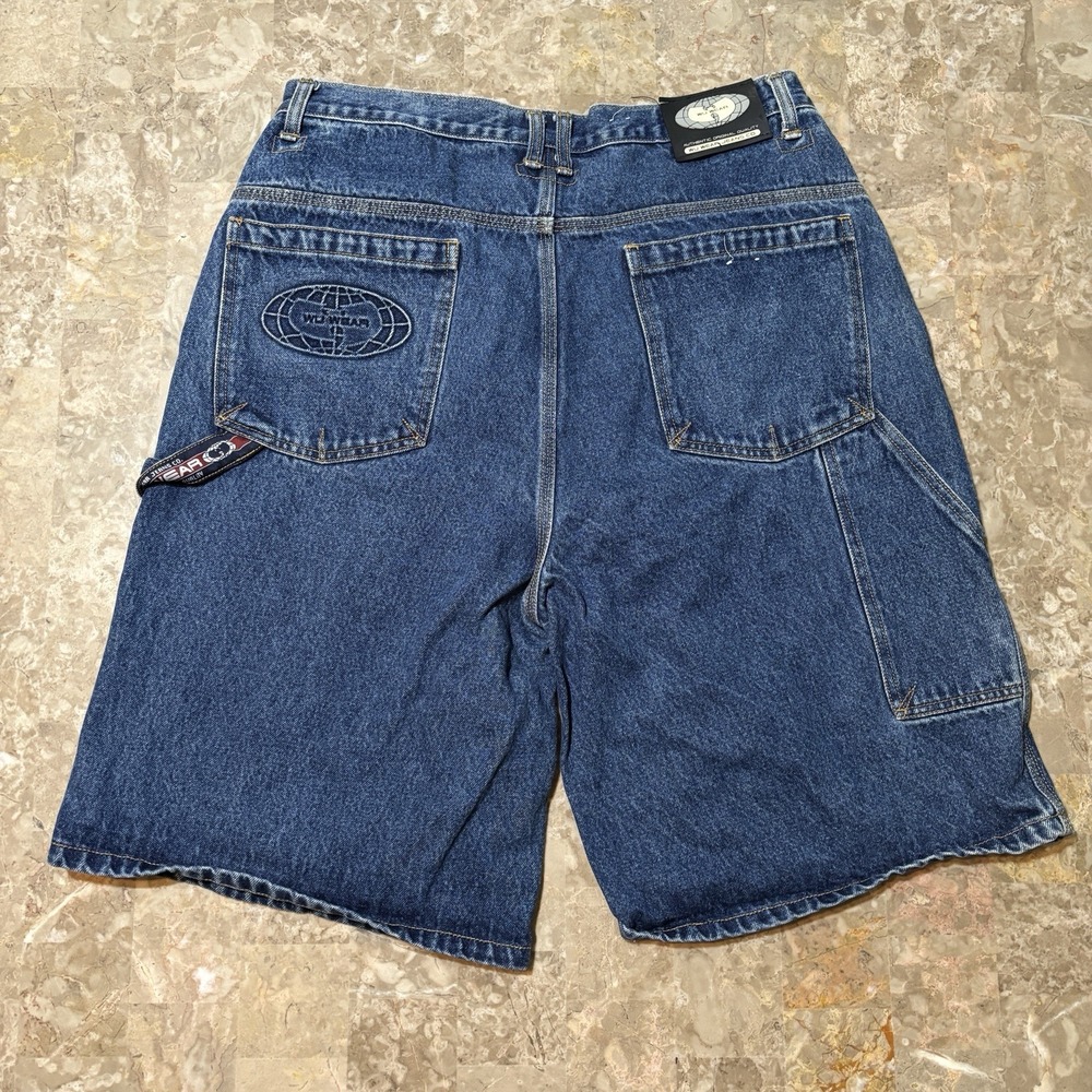 Vintage Wu Wear Jorts Mens 34 Blue Jean Shorts Carpenter Wu Tang Clan 90s Baggy